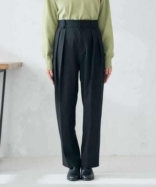 a.v.v / アー・ヴェ・ヴェ その他パンツ | 【洗える/裏起毛】タックテーパードパンツ | 詳細13