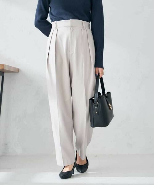 a.v.v / アー・ヴェ・ヴェ その他パンツ | 【洗える/裏起毛】タックテーパードパンツ | 詳細2