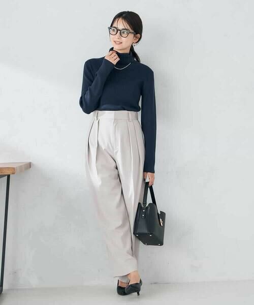 a.v.v / アー・ヴェ・ヴェ その他パンツ | 【洗える/裏起毛】タックテーパードパンツ | 詳細3