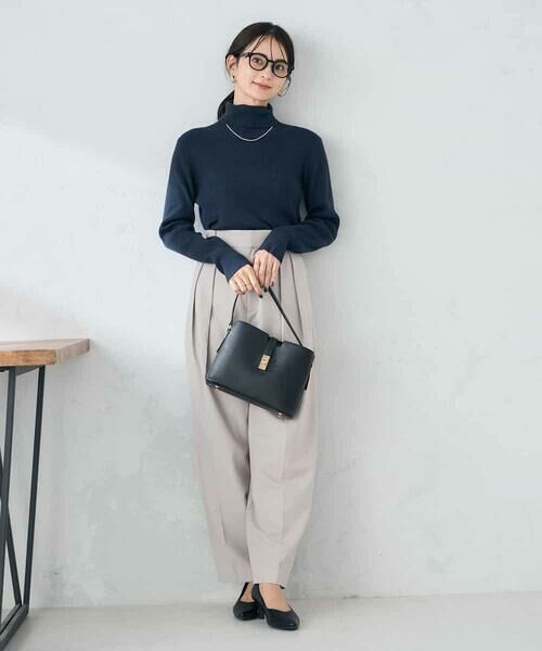 a.v.v / アー・ヴェ・ヴェ その他パンツ | 【洗える/裏起毛】タックテーパードパンツ | 詳細4