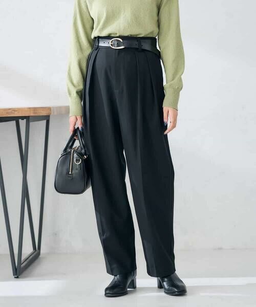 a.v.v / アー・ヴェ・ヴェ その他パンツ | 【洗える/裏起毛】タックテーパードパンツ | 詳細6