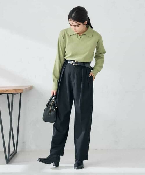 a.v.v / アー・ヴェ・ヴェ その他パンツ | 【洗える/裏起毛】タックテーパードパンツ | 詳細9