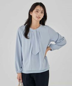 a.v.v / アー・ヴェ・ヴェ シャツ・ブラウス | 【洗える/ストレッチ】ボウタイメタルチャームブラウス