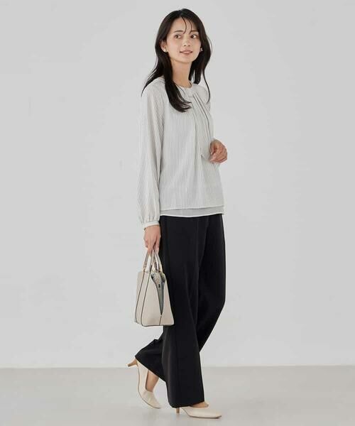 a.v.v / アー・ヴェ・ヴェ シャツ・ブラウス | 【洗える/ストレッチ】ボウタイメタルチャームブラウス | 詳細20