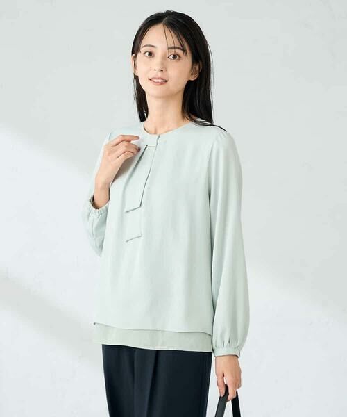 a.v.v / アー・ヴェ・ヴェ シャツ・ブラウス | 【洗える】バーチャームボウタイブラウス | 詳細2