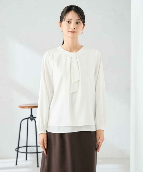 a.v.v / アー・ヴェ・ヴェ シャツ・ブラウス | 【洗える】バーチャームボウタイブラウス | 詳細22