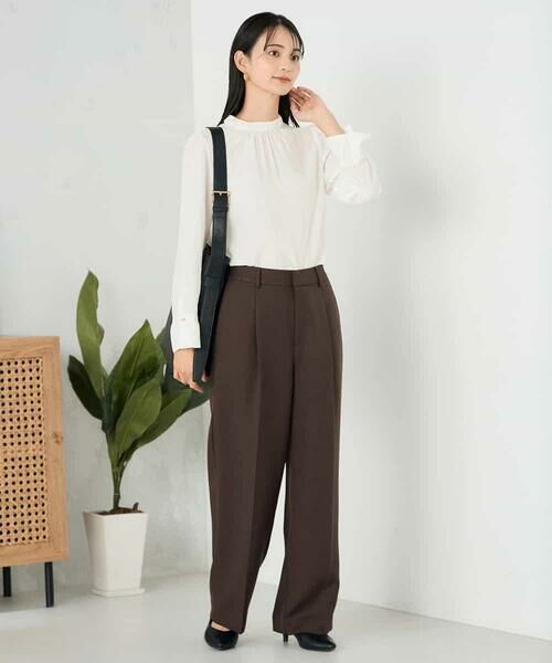 a.v.v / アー・ヴェ・ヴェ シャツ・ブラウス | 【洗える】プチハイネックギャザードビードットブラウス | 詳細20