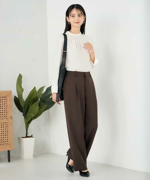 a.v.v / アー・ヴェ・ヴェ シャツ・ブラウス | 【洗える】プチハイネックギャザードビードットブラウス | 詳細21