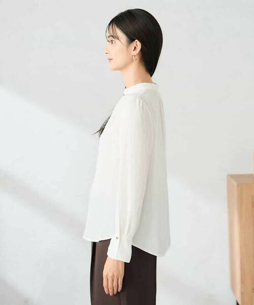 a.v.v / アー・ヴェ・ヴェ シャツ・ブラウス | 【洗える】プチハイネックギャザードビードットブラウス | 詳細29