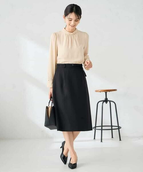 a.v.v / アー・ヴェ・ヴェ シャツ・ブラウス | 【洗える】プチハイネックギャザードビードットブラウス | 詳細4