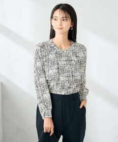 a.v.v / アー・ヴェ・ヴェ シャツ・ブラウス | 【洗える】プリントケープ風ブラウス