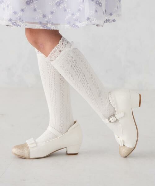 a.v.v / アー・ヴェ・ヴェ その他小物 | [KIDS]フリルリボンハイソックス | 詳細1