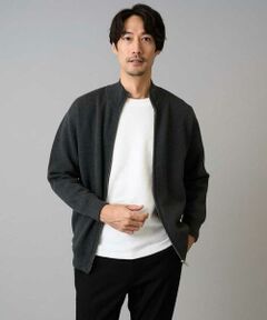 a.v.v / アー・ヴェ・ヴェ カーディガン・ボレロ | 【洗濯機で洗える】ダブルフェイスニットスタンドジップカーディガン