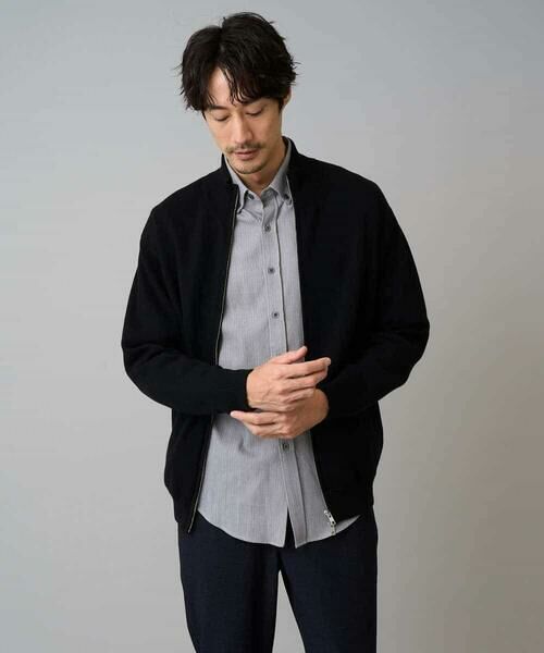 a.v.v / アー・ヴェ・ヴェ カーディガン・ボレロ | 【洗濯機で洗える】ダブルフェイスニットスタンドジップカーディガン | 詳細17