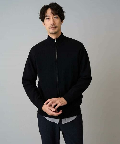 a.v.v / アー・ヴェ・ヴェ カーディガン・ボレロ | 【洗濯機で洗える】ダブルフェイスニットスタンドジップカーディガン | 詳細18