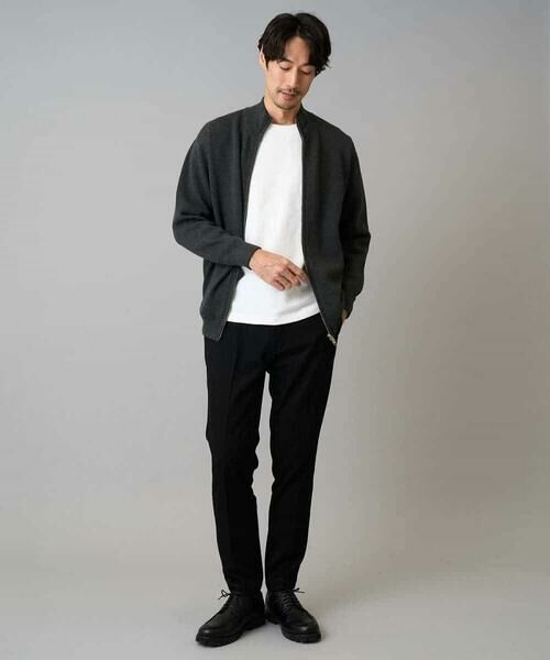 a.v.v / アー・ヴェ・ヴェ カーディガン・ボレロ | 【洗濯機で洗える】ダブルフェイスニットスタンドジップカーディガン | 詳細2