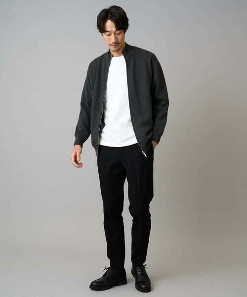 a.v.v / アー・ヴェ・ヴェ カーディガン・ボレロ | 【洗濯機で洗える】ダブルフェイスニットスタンドジップカーディガン | 詳細3