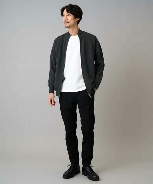 a.v.v / アー・ヴェ・ヴェ カーディガン・ボレロ | 【洗濯機で洗える】ダブルフェイスニットスタンドジップカーディガン | 詳細4