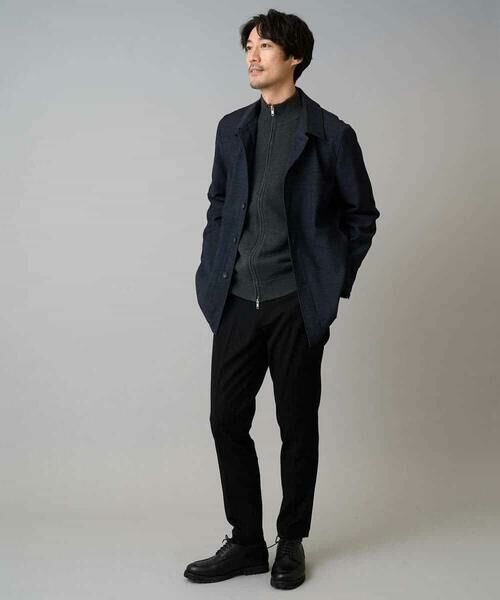 a.v.v / アー・ヴェ・ヴェ カーディガン・ボレロ | 【洗濯機で洗える】ダブルフェイスニットスタンドジップカーディガン | 詳細8