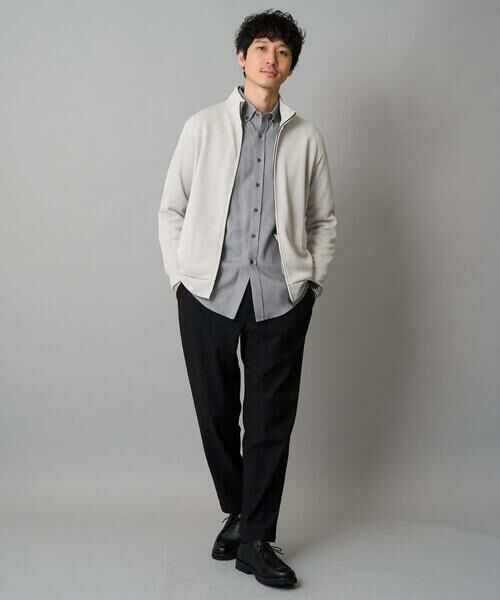 a.v.v / アー・ヴェ・ヴェ カーディガン・ボレロ | 【イージーケア/毛玉になりにくい】アゼダブルフェイススタンドカラーカーディガン【ストレッチ/洗濯機で洗える】 | 詳細1