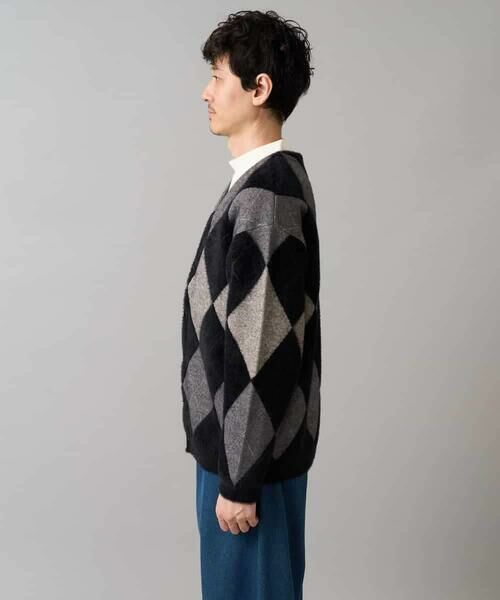 a.v.v / アー・ヴェ・ヴェ カーディガン・ボレロ | 【洗濯で洗える】シャギーアーガイルワイドシルエットカーディガン | 詳細16