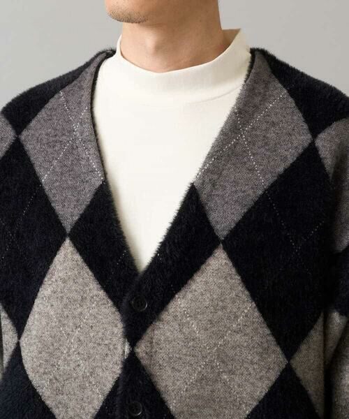 a.v.v / アー・ヴェ・ヴェ カーディガン・ボレロ | 【洗濯で洗える】シャギーアーガイルワイドシルエットカーディガン | 詳細18