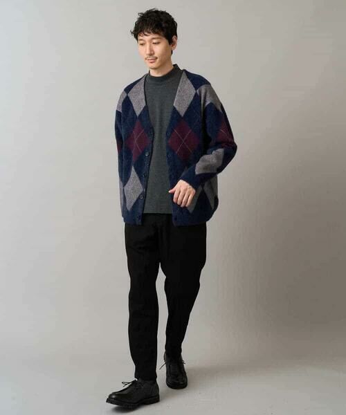 a.v.v / アー・ヴェ・ヴェ カーディガン・ボレロ | 【洗濯で洗える】シャギーアーガイルワイドシルエットカーディガン | 詳細2