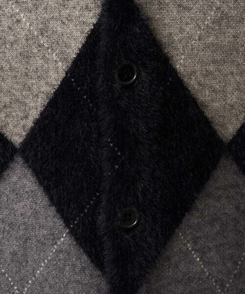 a.v.v / アー・ヴェ・ヴェ カーディガン・ボレロ | 【洗濯で洗える】シャギーアーガイルワイドシルエットカーディガン | 詳細22