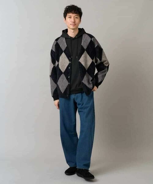 a.v.v / アー・ヴェ・ヴェ カーディガン・ボレロ | 【洗濯で洗える】シャギーアーガイルワイドシルエットカーディガン | 詳細5