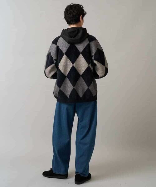 a.v.v / アー・ヴェ・ヴェ カーディガン・ボレロ | 【洗濯で洗える】シャギーアーガイルワイドシルエットカーディガン | 詳細7