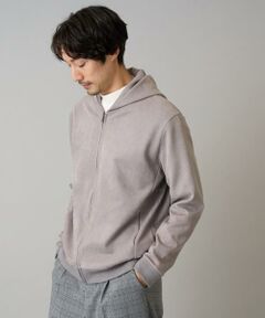 a.v.v / アー・ヴェ・ヴェ パーカー | 【イージーケア/毛玉になりにくい】ツイルエンボスフェイクスエードジップパーカー【洗濯機で洗える】