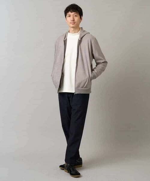 a.v.v / アー・ヴェ・ヴェ パーカー | 【イージーケア/毛玉になりにくい】ツイルエンボスフェイクスエードジップパーカー【洗濯機で洗える】 | 詳細1