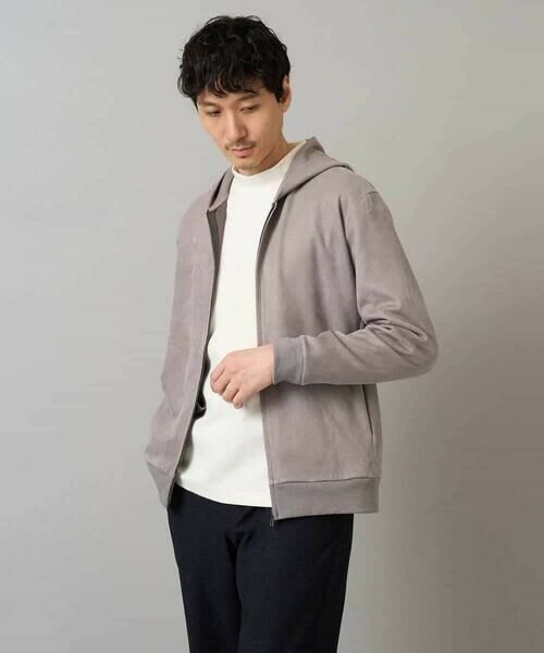 a.v.v / アー・ヴェ・ヴェ パーカー | 【イージーケア/毛玉になりにくい】ツイルエンボスフェイクスエードジップパーカー【洗濯機で洗える】 | 詳細11