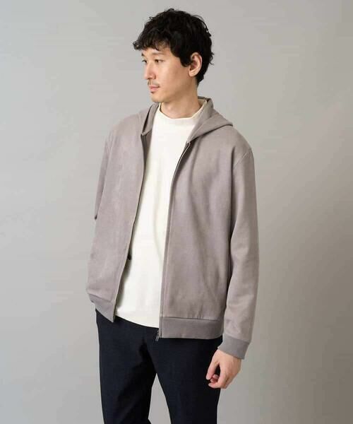a.v.v / アー・ヴェ・ヴェ パーカー | 【イージーケア/毛玉になりにくい】ツイルエンボスフェイクスエードジップパーカー【洗濯機で洗える】 | 詳細12