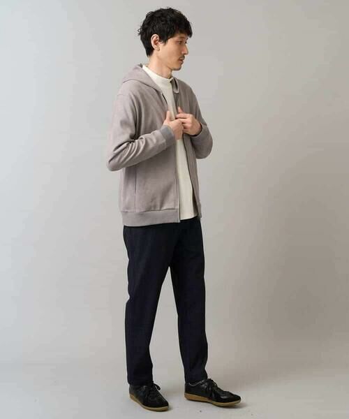 a.v.v / アー・ヴェ・ヴェ パーカー | 【イージーケア/毛玉になりにくい】ツイルエンボスフェイクスエードジップパーカー【洗濯機で洗える】 | 詳細4