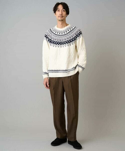 a.v.v / アー・ヴェ・ヴェ ニット・セーター | 【洗える】モール求心柄クルーネックニット | 詳細1