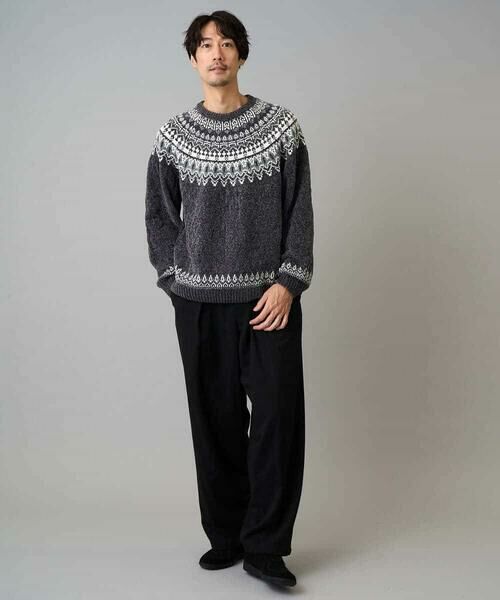 a.v.v / アー・ヴェ・ヴェ ニット・セーター | 【洗える】モール求心柄クルーネックニット | 詳細13