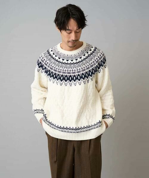 a.v.v / アー・ヴェ・ヴェ ニット・セーター | 【洗える】モール求心柄クルーネックニット | 詳細18