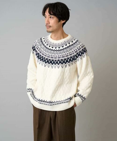 a.v.v / アー・ヴェ・ヴェ ニット・セーター | 【洗える】モール求心柄クルーネックニット | 詳細19