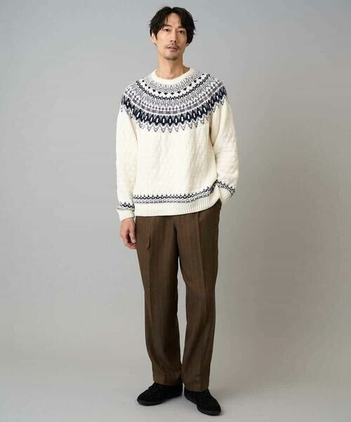 a.v.v / アー・ヴェ・ヴェ ニット・セーター | 【洗える】モール求心柄クルーネックニット | 詳細2