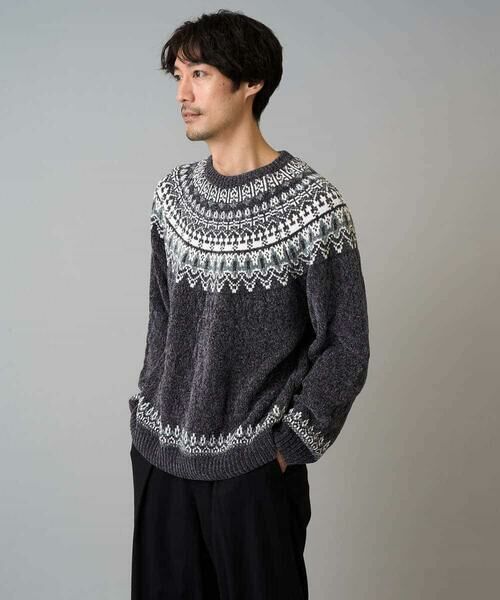 a.v.v / アー・ヴェ・ヴェ ニット・セーター | 【洗える】モール求心柄クルーネックニット | 詳細20