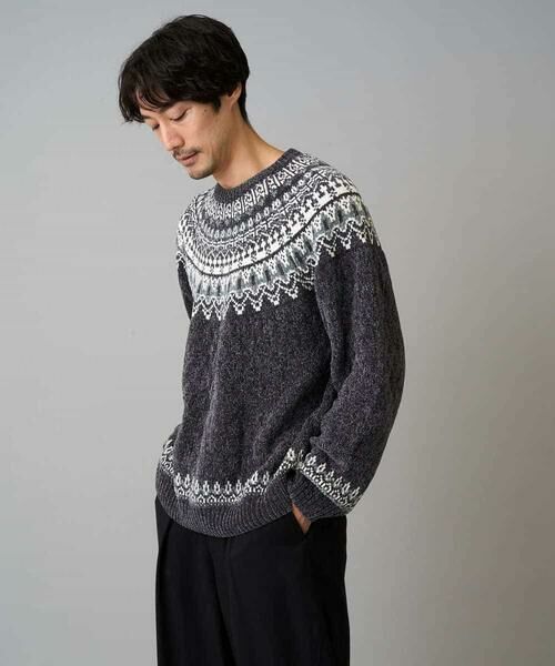 a.v.v / アー・ヴェ・ヴェ ニット・セーター | 【洗える】モール求心柄クルーネックニット | 詳細21