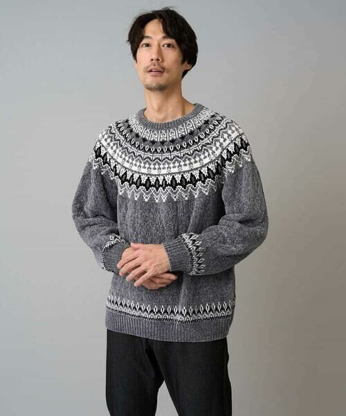 a.v.v / アー・ヴェ・ヴェ ニット・セーター | 【洗える】モール求心柄クルーネックニット | 詳細25