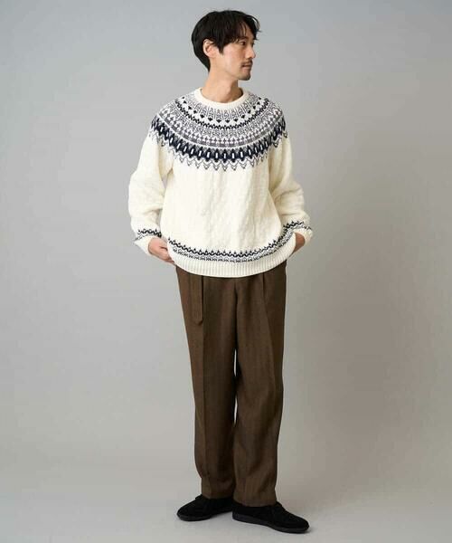 a.v.v / アー・ヴェ・ヴェ ニット・セーター | 【洗える】モール求心柄クルーネックニット | 詳細3