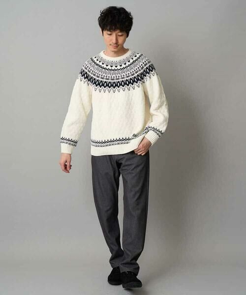 a.v.v / アー・ヴェ・ヴェ ニット・セーター | 【洗える】モール求心柄クルーネックニット | 詳細4