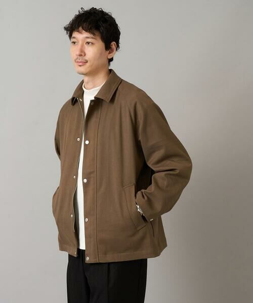 a.v.v/アー・ヴェ・ヴェ 【洗濯機で洗える】ラグランスリーブショートブルゾン ブラウン L