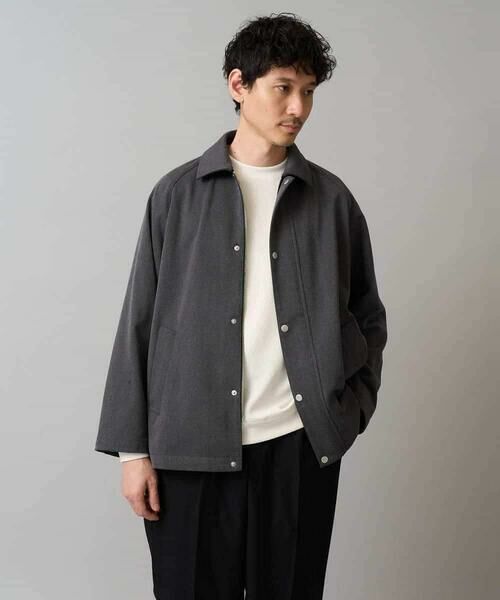 a.v.v/アー・ヴェ・ヴェ 【洗濯機で洗える】ラグランスリーブショートブルゾン ダークグレー L