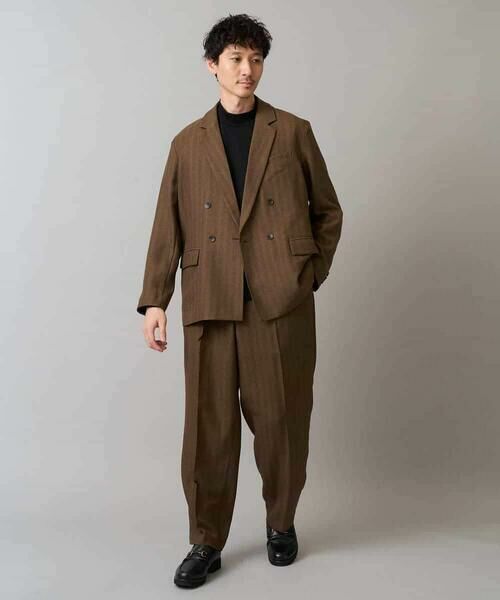 a.v.v / アー・ヴェ・ヴェ テーラードジャケット | 【イージーケア/毛玉になりにくい】LANATECヘリンボーンダブルブレストジャケット【ストレッチ/洗濯機で洗える】 | 詳細1