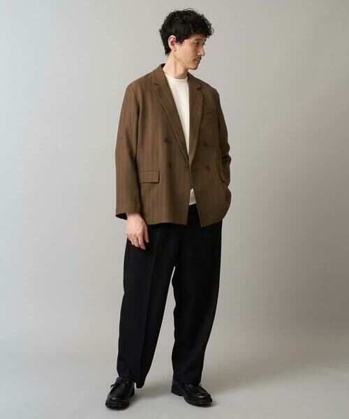 a.v.v / アー・ヴェ・ヴェ テーラードジャケット | 【イージーケア/毛玉になりにくい】LANATECヘリンボーンダブルブレストジャケット【ストレッチ/洗濯機で洗える】 | 詳細11