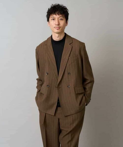 a.v.v / アー・ヴェ・ヴェ テーラードジャケット | 【イージーケア/毛玉になりにくい】LANATECヘリンボーンダブルブレストジャケット【ストレッチ/洗濯機で洗える】 | 詳細15